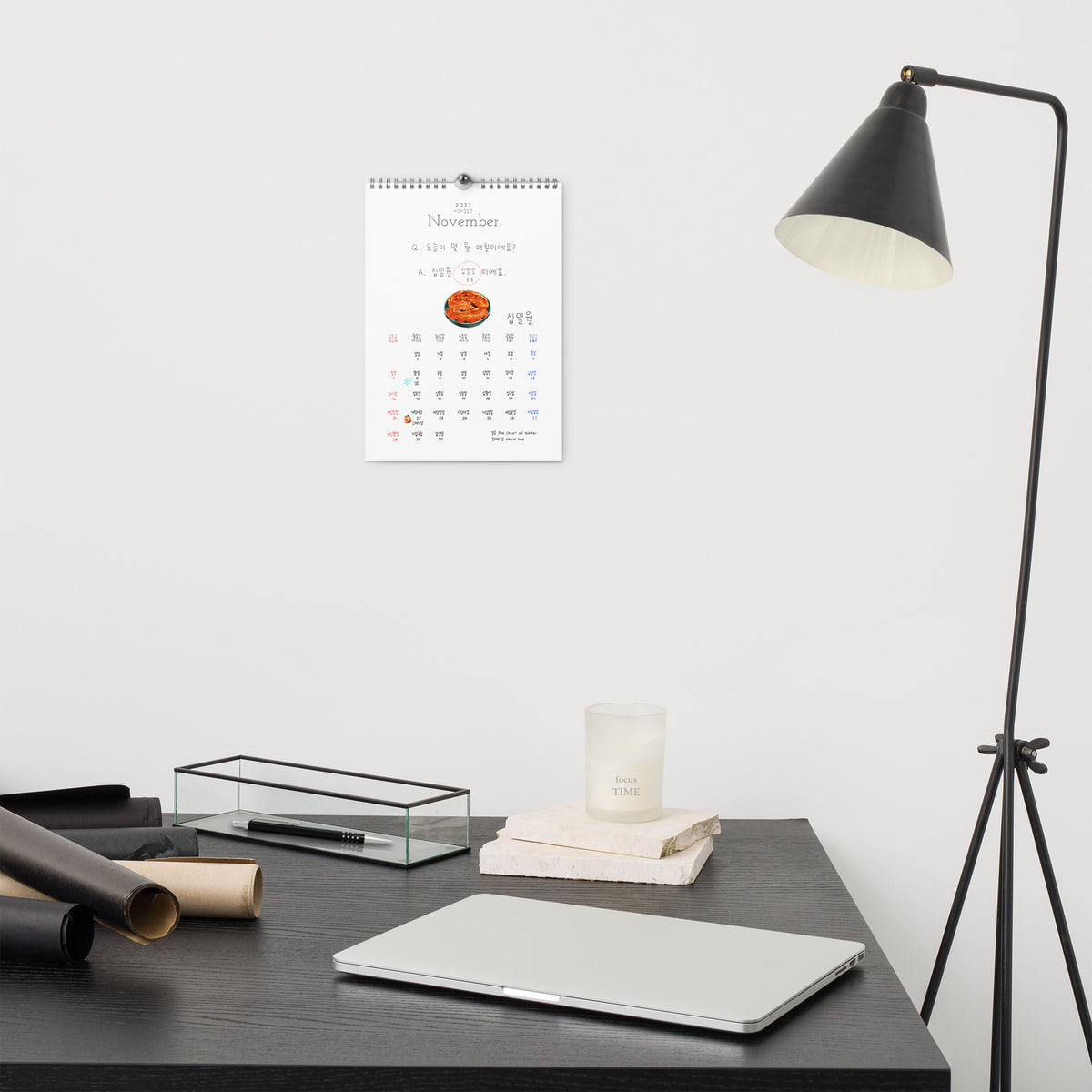 2027 Korean Language Learning Wall Calendar, Hangul Numbers
