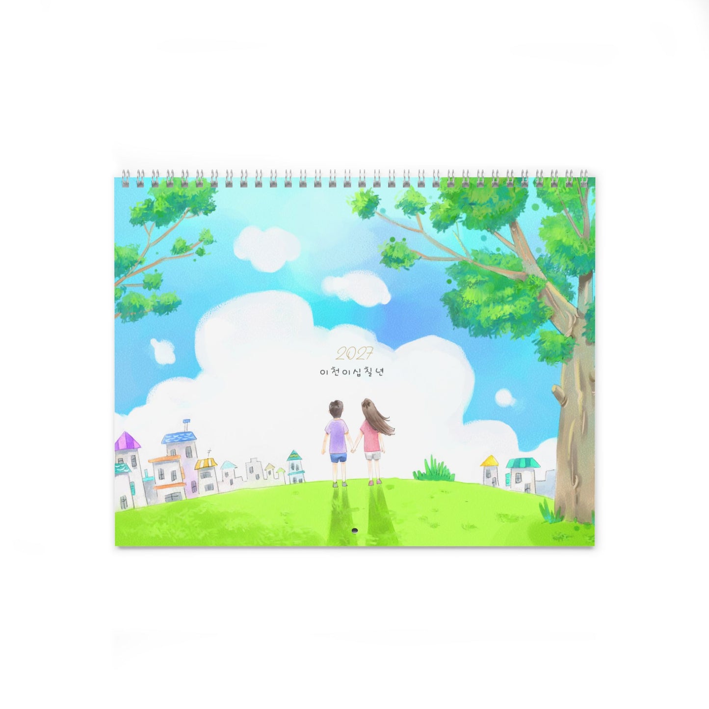2027 Korean Wall Calendar | Hangul calendar | Healing Comforting | Illustrated Monthly Planner
