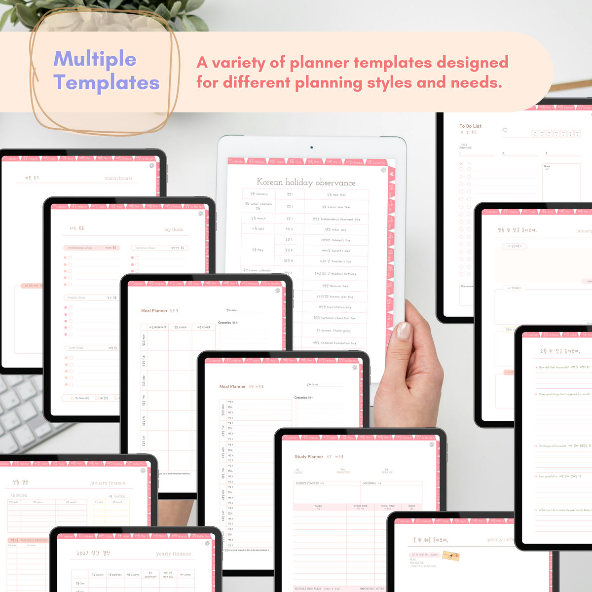 2027 Planner with Learning Korean | Bilingual | Korean-English