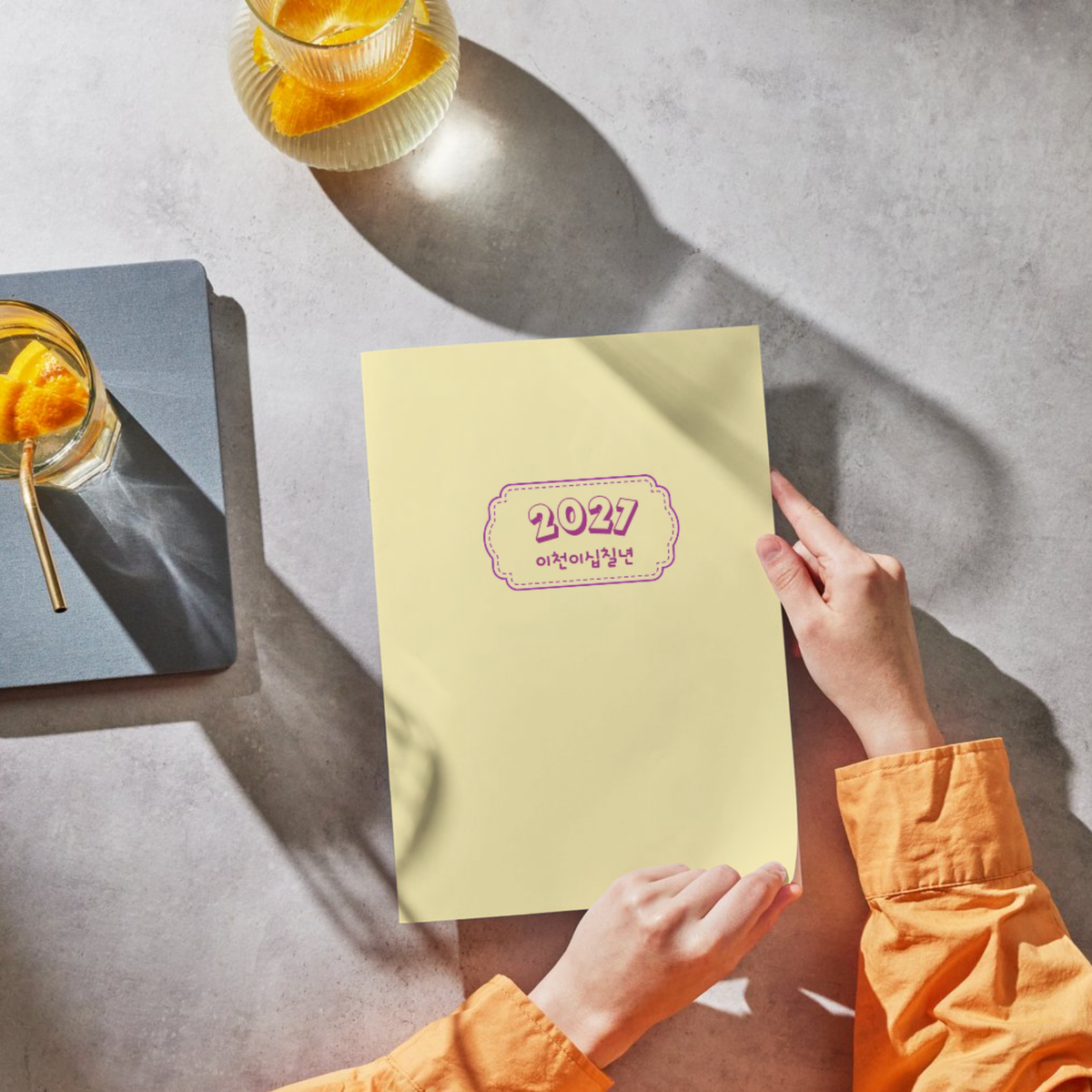 2027 Korea Color Planner Notebook | Hangul Learning Journal