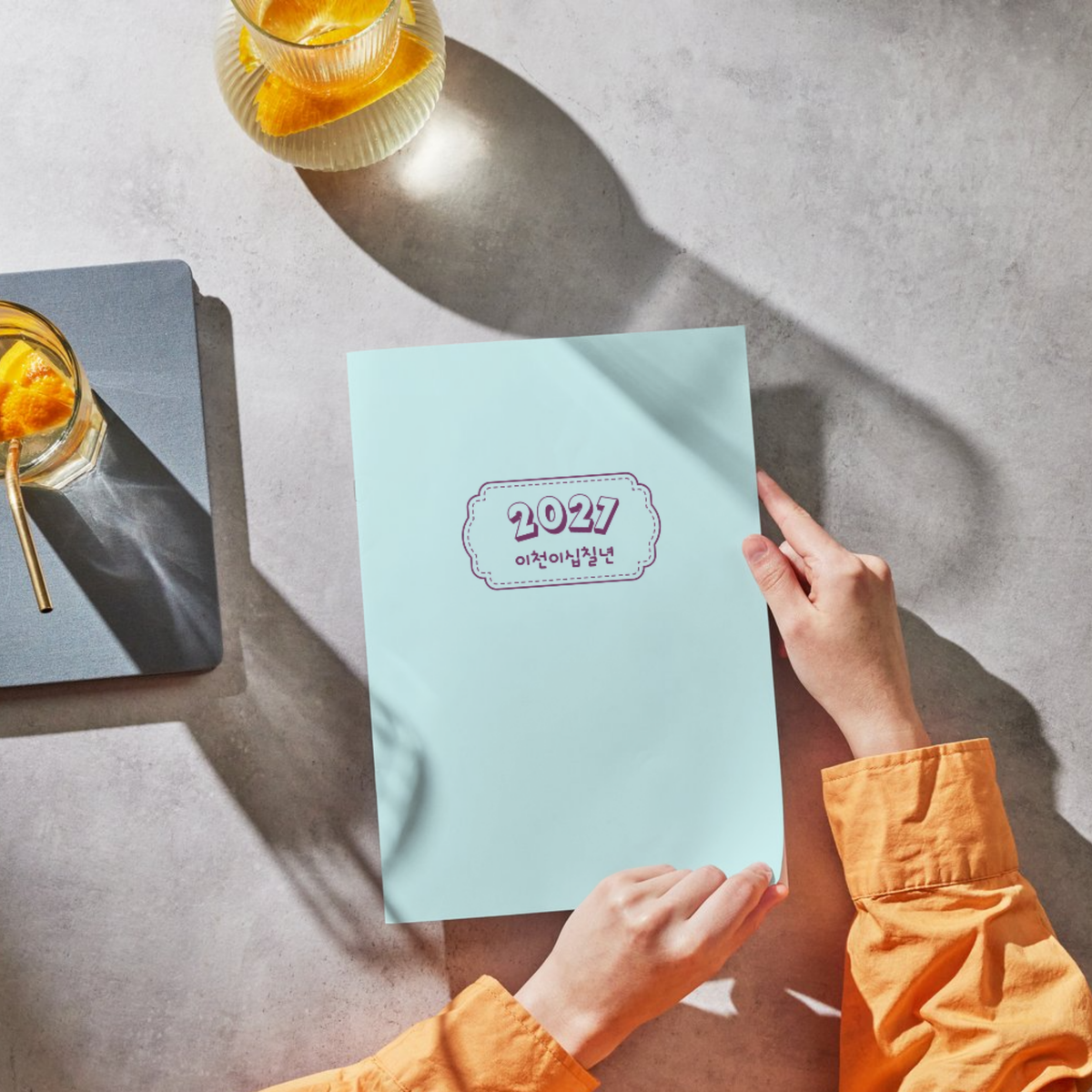 2027 Korea Color Planner Notebook | Hangul Learning Journal