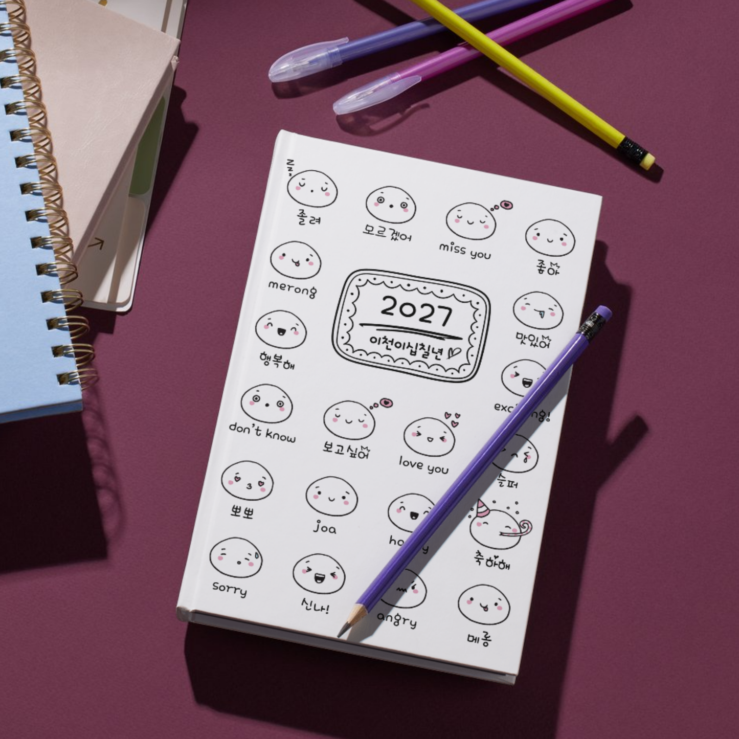 2027 Cute Korean Language Learning Planner: A5 Journal with Daily Korean Phrases