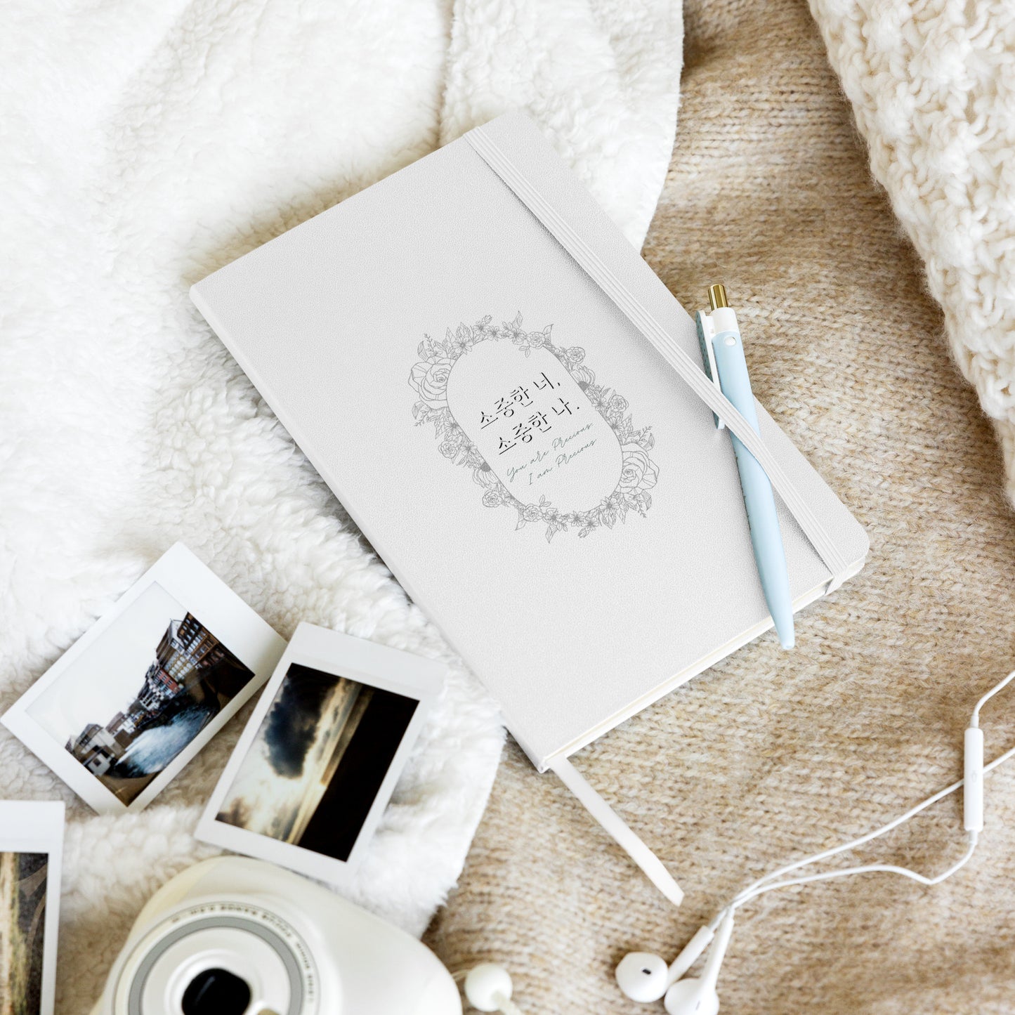 Precious "Sojunghan" Hardcover bound notebook with Learning Korean :)