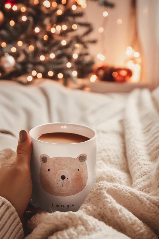 Bogosipo I Miss You white mug with Learning Korean