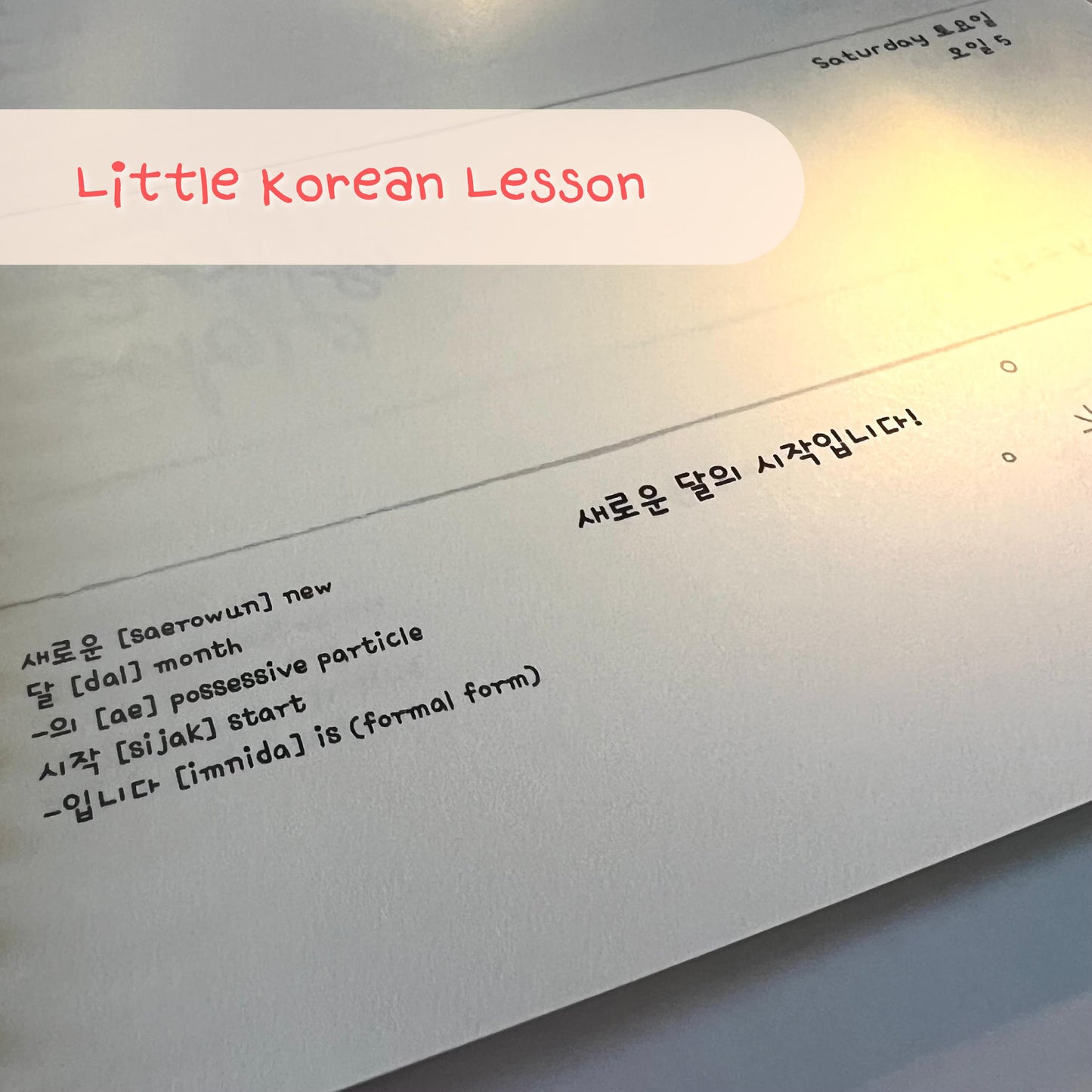 2026-2027 Cute Hangul Planner with Learning Korean