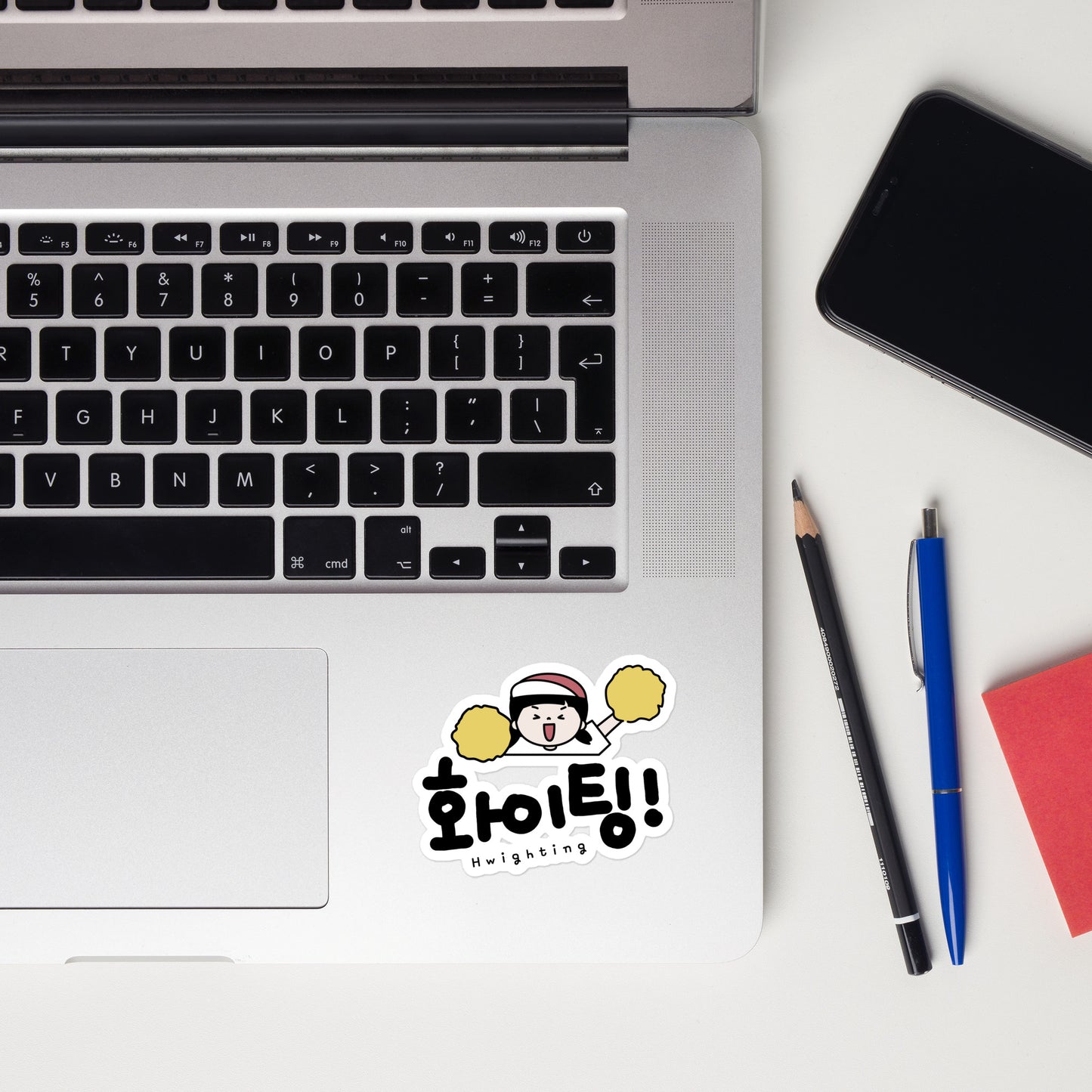 Hwighting Bubble-free Cute stickers with Learning Korean