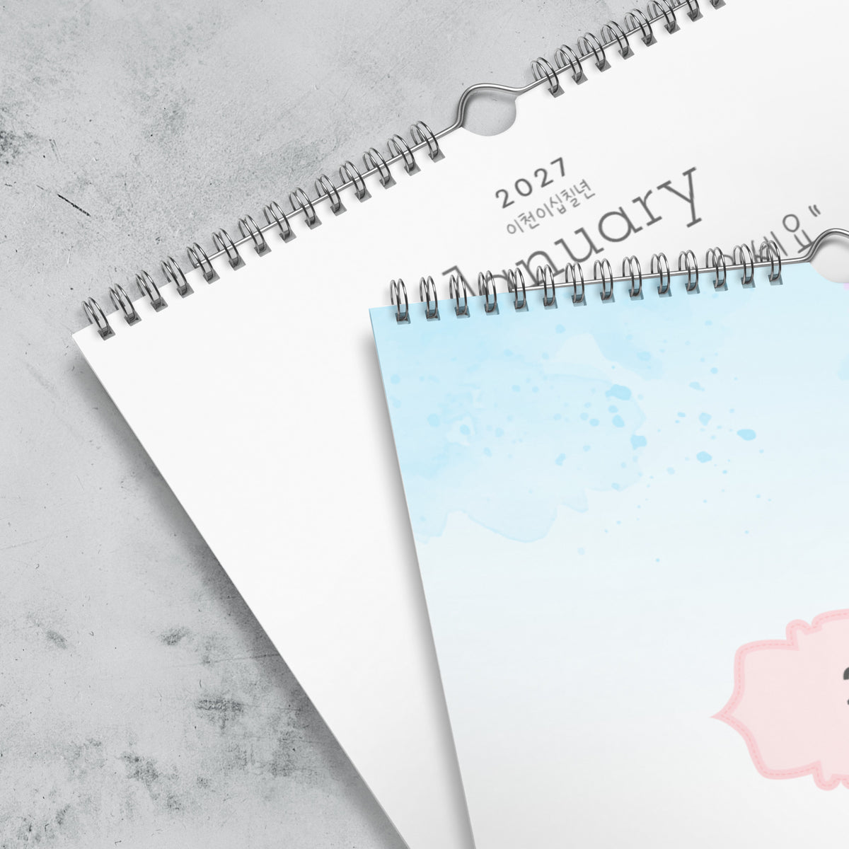 2027 Korean Language Learning Wall Calendar, Hangul Numbers