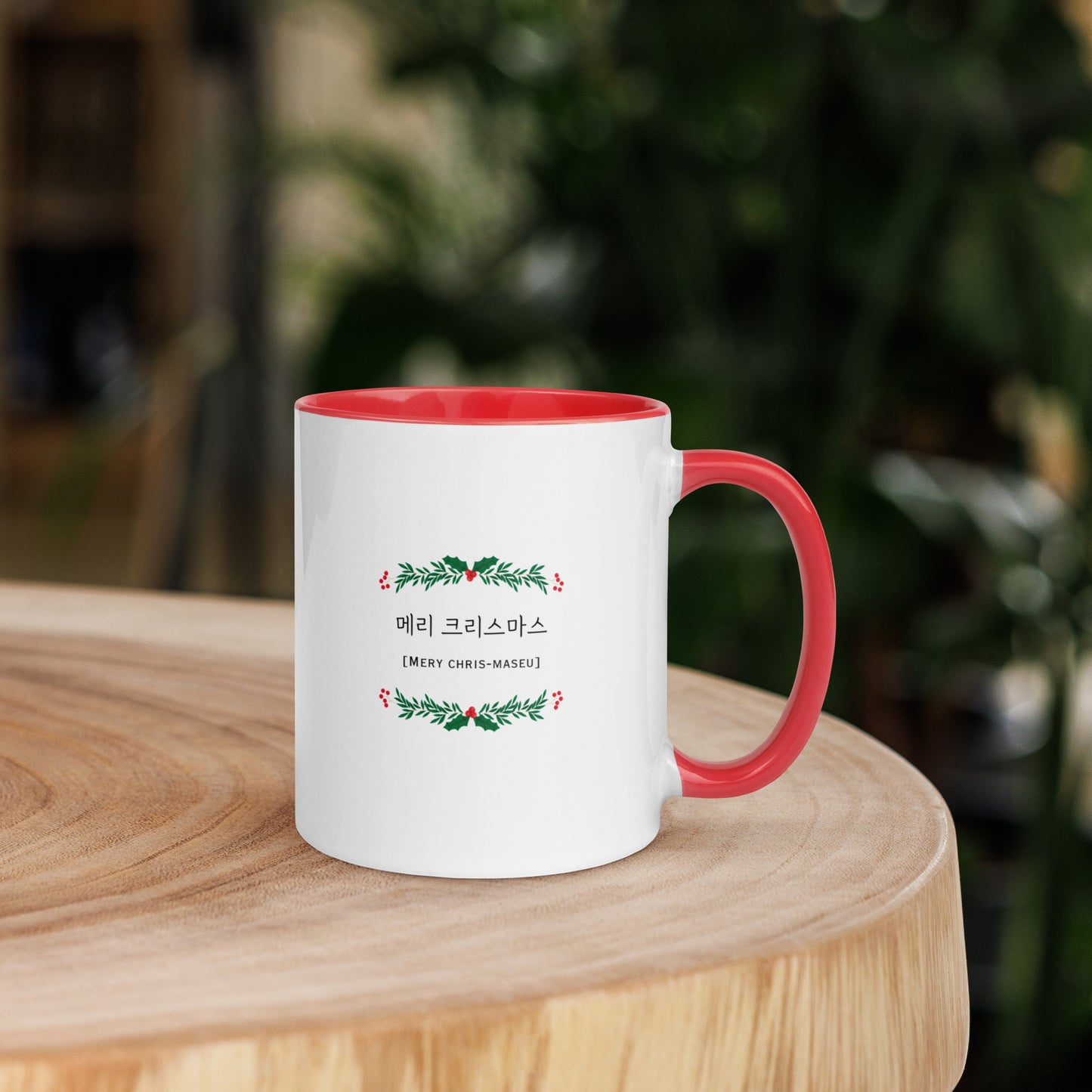 Feliz Navidad Mug with Learning Korean