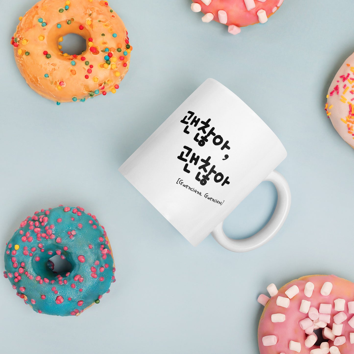 Gwenchana, It's OK Mug with Learning Korean :)