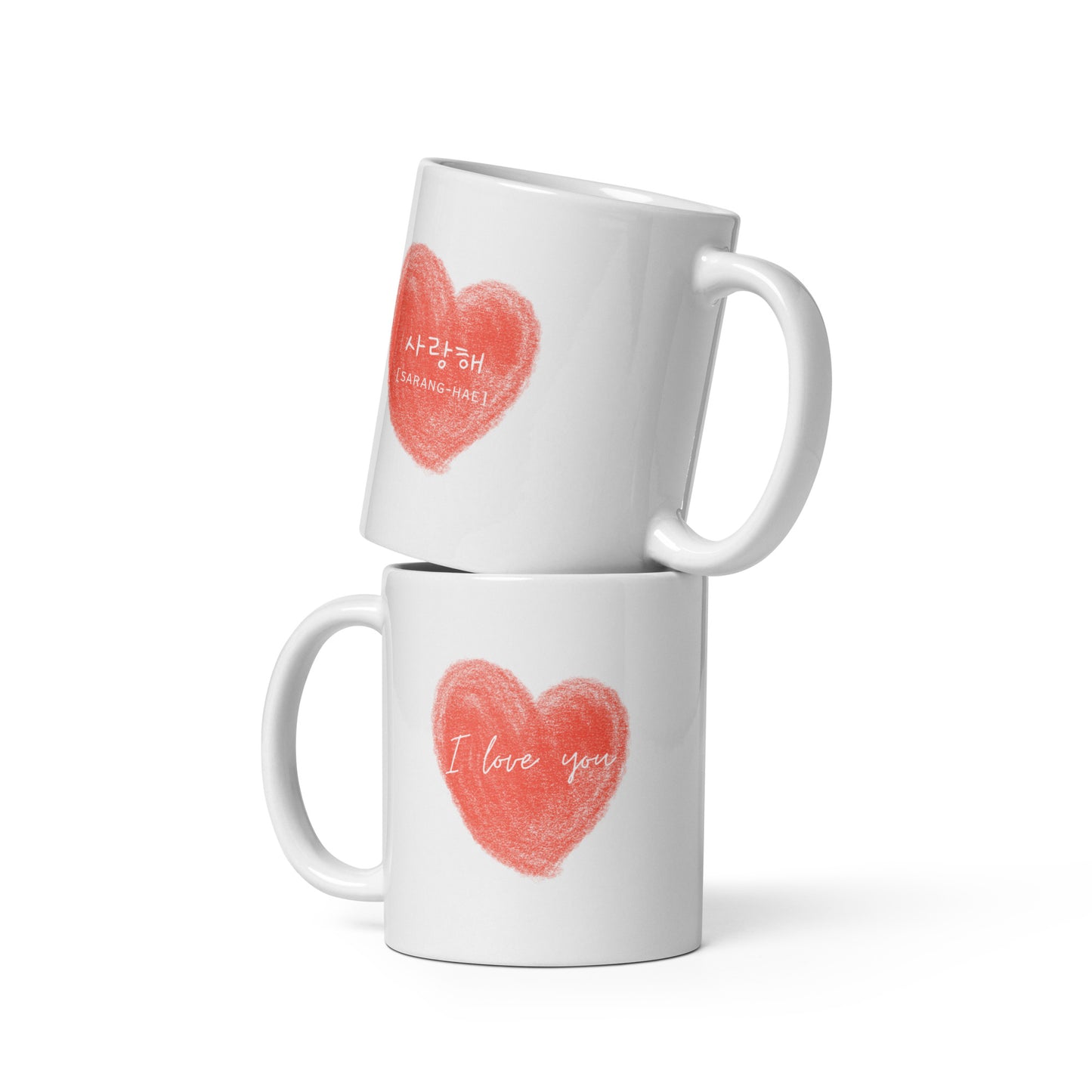 Saranghae I Love You Mug with Learning Korean