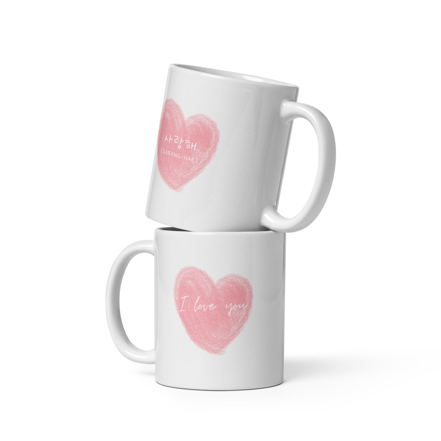 Saranghae I Love You Mug with Learning Korean