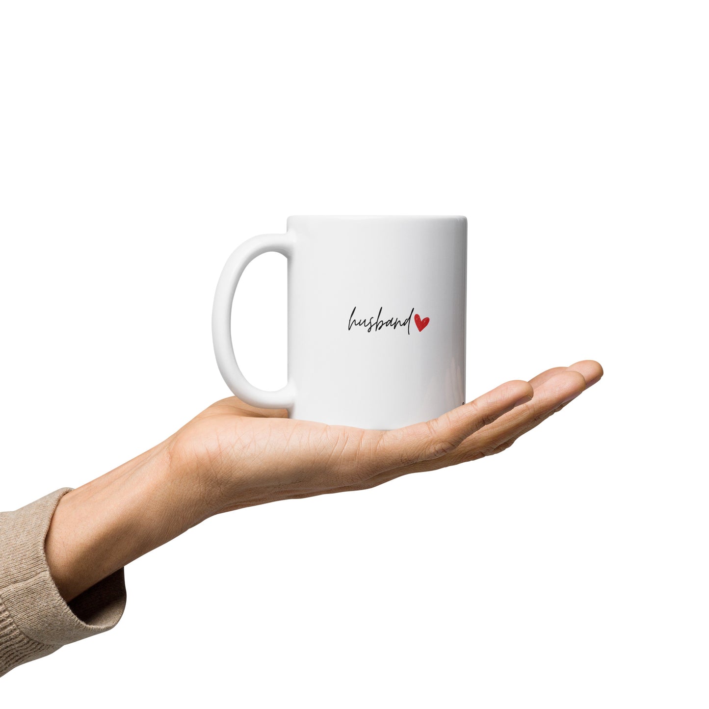 Husband & Wife Couple White glossy mug with Learning Korean :)
