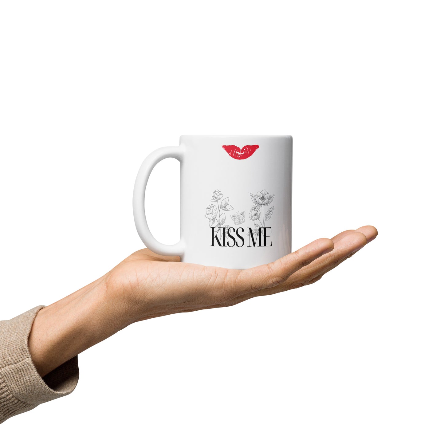 Kiss Me Here Mug with Learning Korean